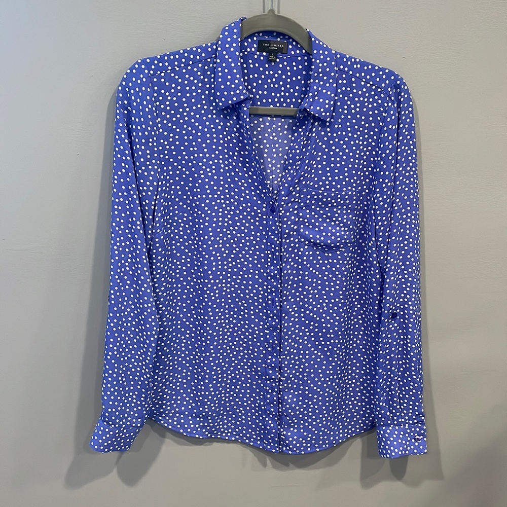 The Limited blouse in blue and white size small